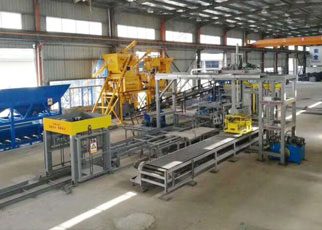 全自動(dòng)水泥制磚機(jī)配自動(dòng)收磚線可一氣呵成